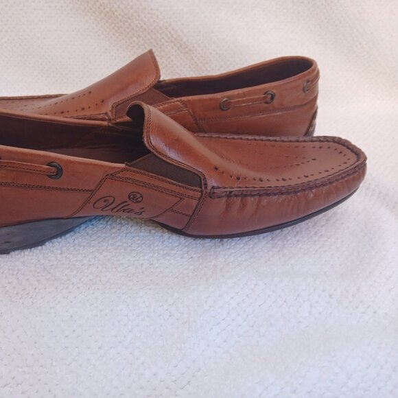 Mens all leather slip on loafers. - Picture 5 of 7